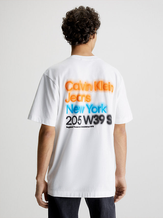Calvin Klein bijela muška majica sa okruglim izrezom-[SKU]