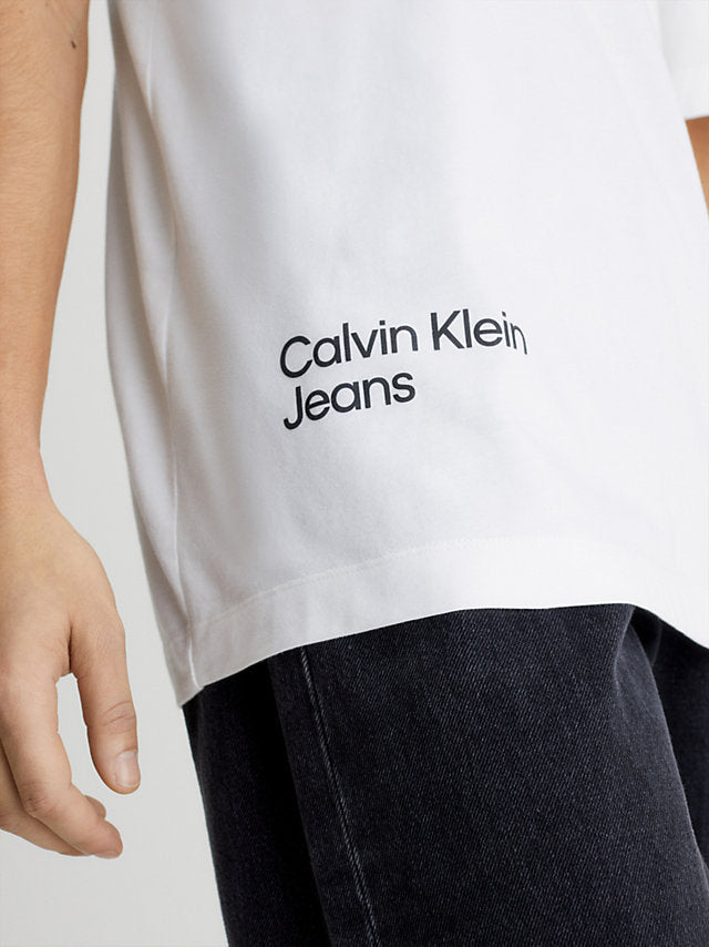 Calvin Klein bijela muška majica sa okruglim izrezom-[SKU]