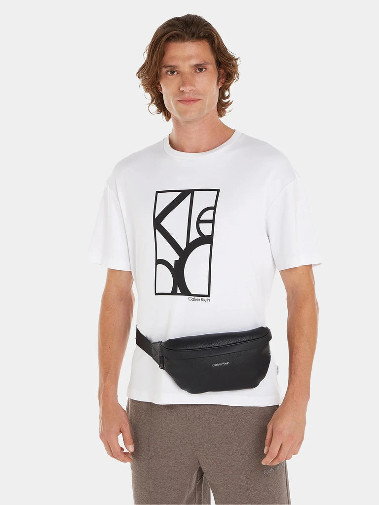 Calvin Klein kompaktna crna muška torba oko struka-[SKU]