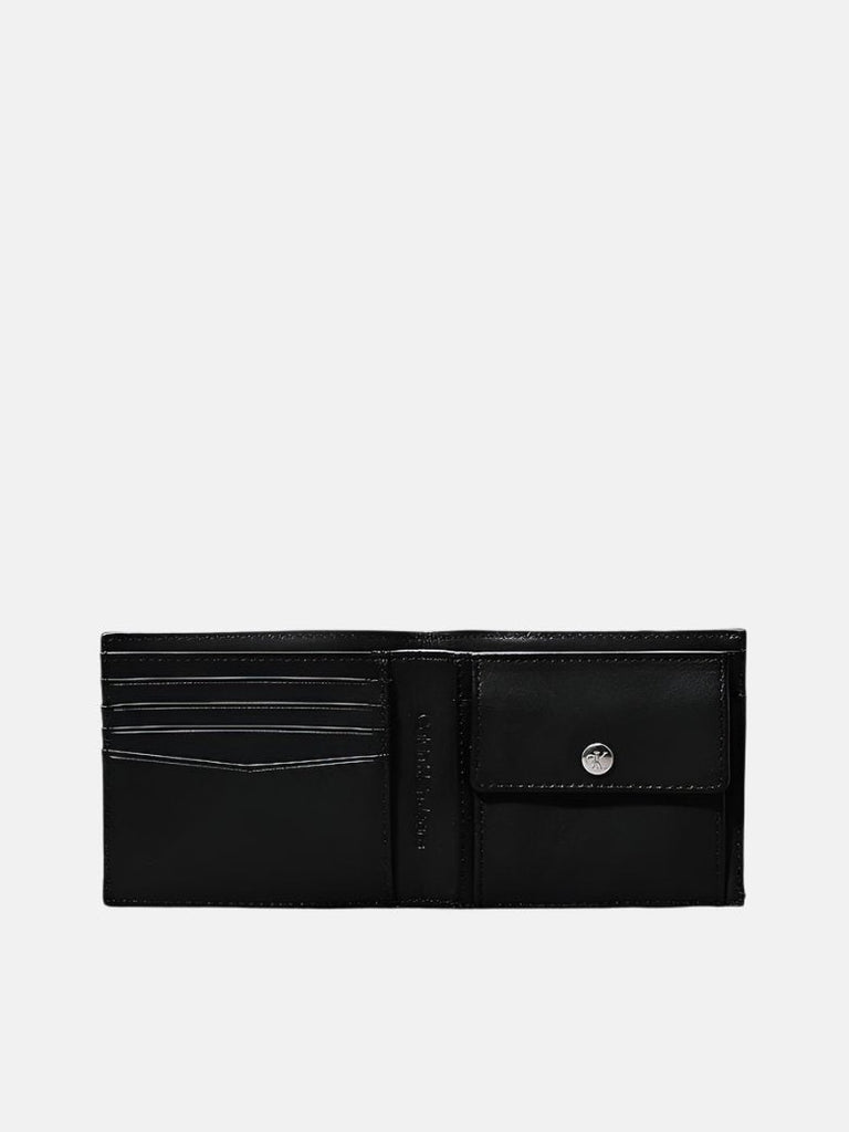 Calvin Klein crni muški novčanik sa kontrastnim šavovima-[SKU]