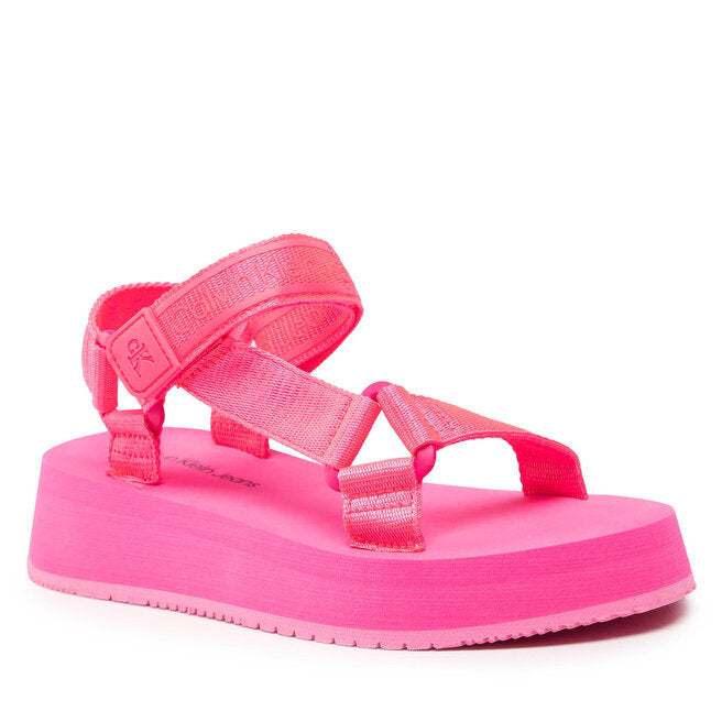Calvin Klein pink ženske sandale sa platformom-[SKU]