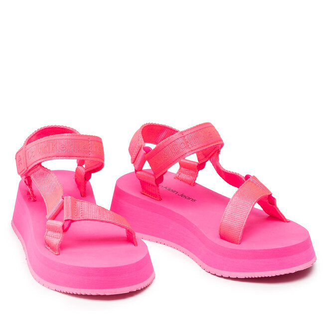Calvin Klein pink ženske sandale sa platformom-[SKU]