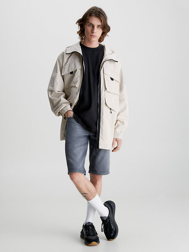 Calvin Klein sivi muški šorc sa izblajhanim efektom-[SKU]