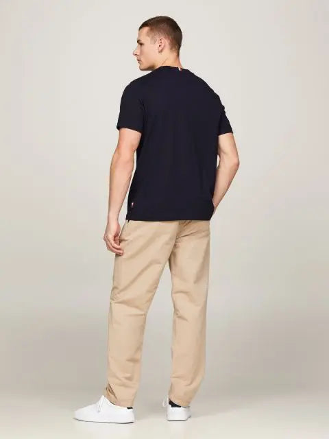 Tommy Hilfiger plava muška majica s okruglim ovratnikom-[SKU]