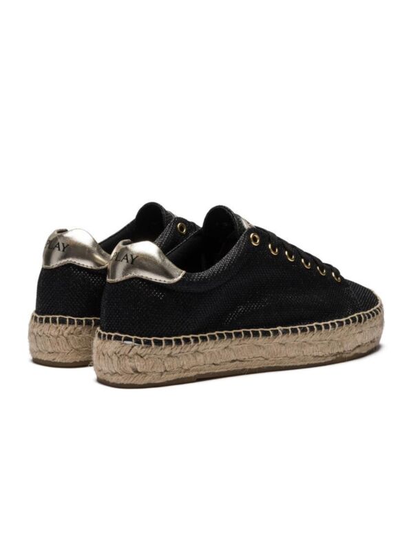 Replay crne ženske espadrile sa zlatnim detaljima-[SKU]