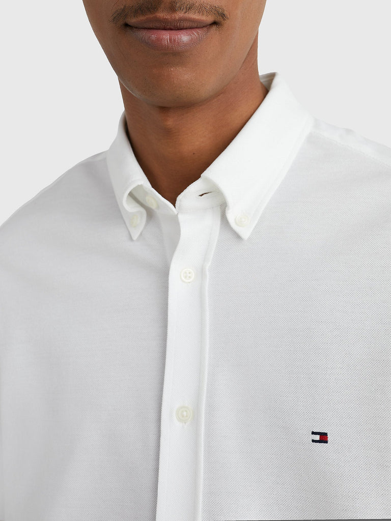Tommy Hilfiger bijela muška košulja s kratkim rukavima-[SKU]