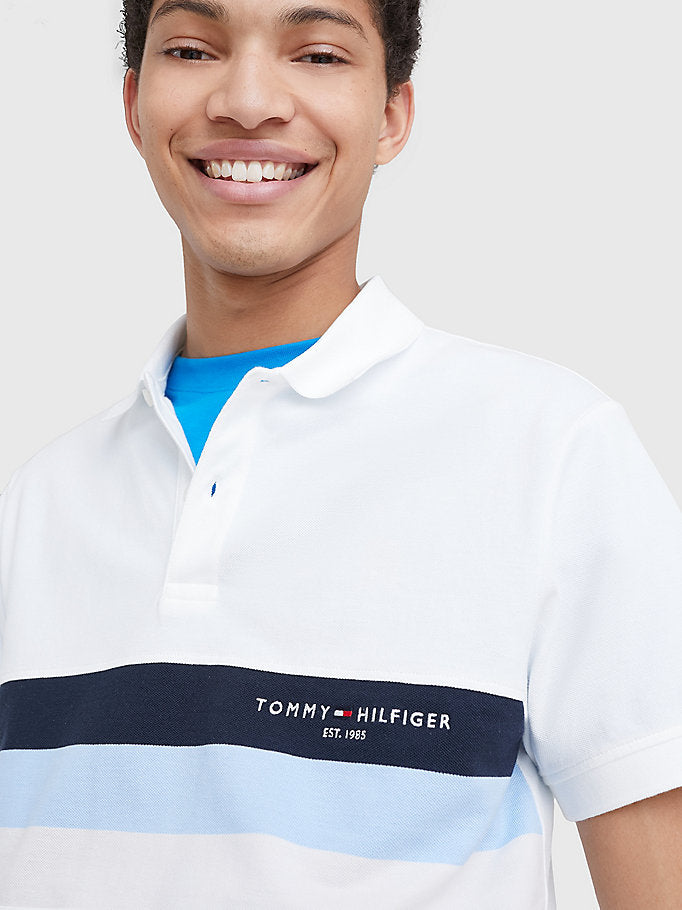Tommy Hilfiger bijela muška polo majica sa prugama-[SKU]
