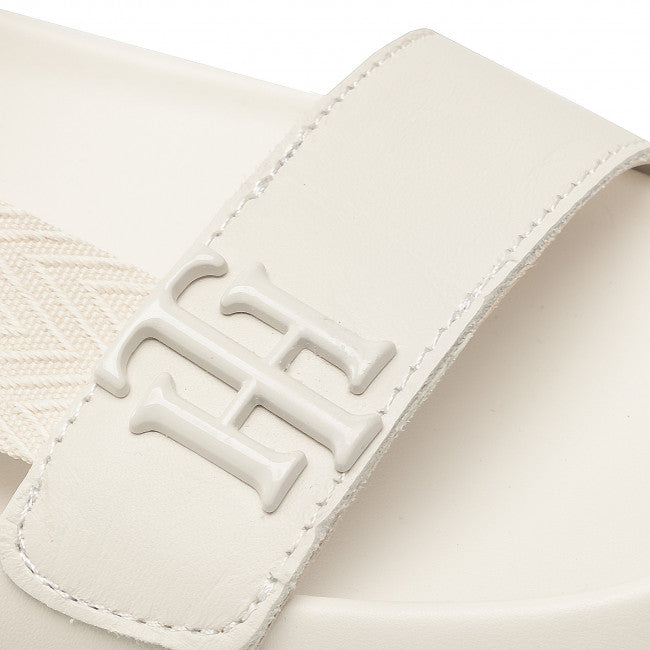 Tommy Hilfiger bijele ženske sandale s remenčićima-[SKU]