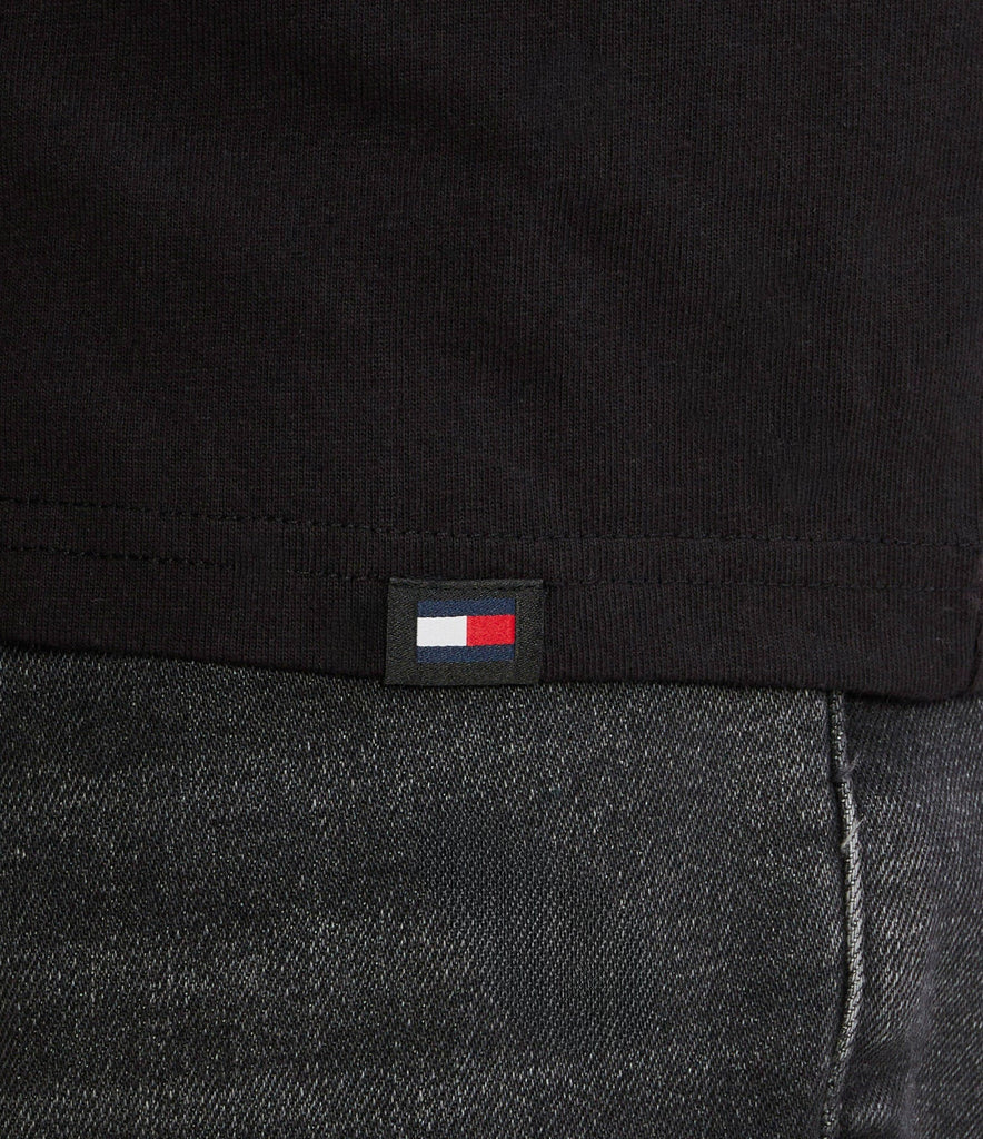 Tommy Hilfiger crna muška majica s okruglim ovratnikom-[SKU]