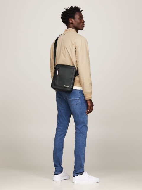 Tommy Hilfiger crna muška torba s prednjim džepom-[SKU]