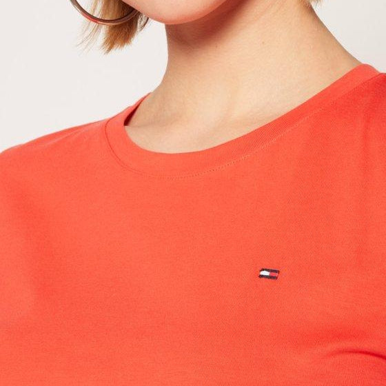 Tommy Hilfiger narandžasta ženska haljina strukirana-[SKU]