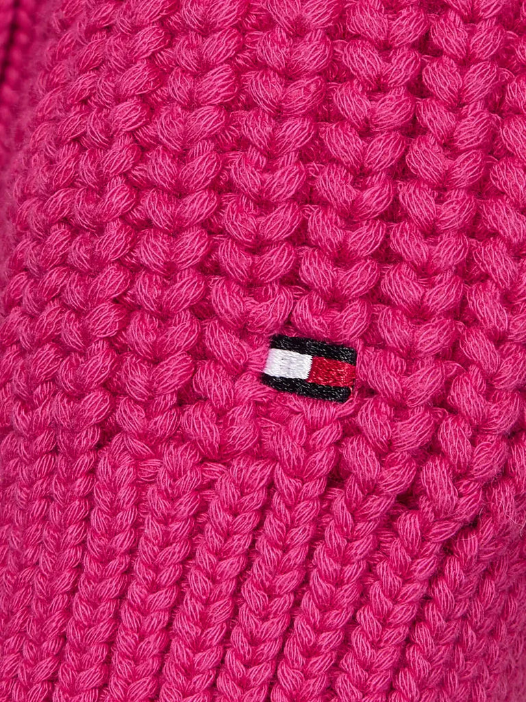 Tommy Hilfiger pink pleteni ženski džemper-[SKU]
