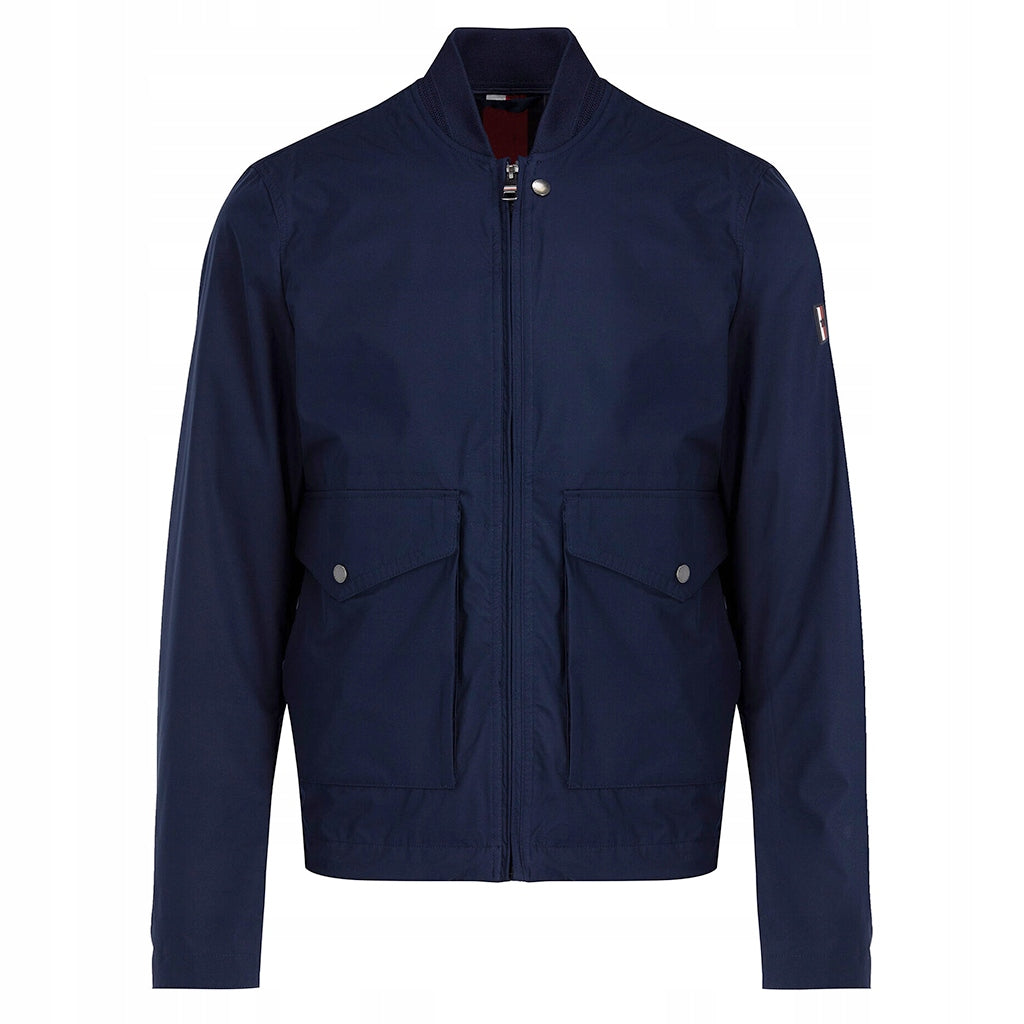 Tommy Hilfiger plava muška jakna s džepovima-[SKU]