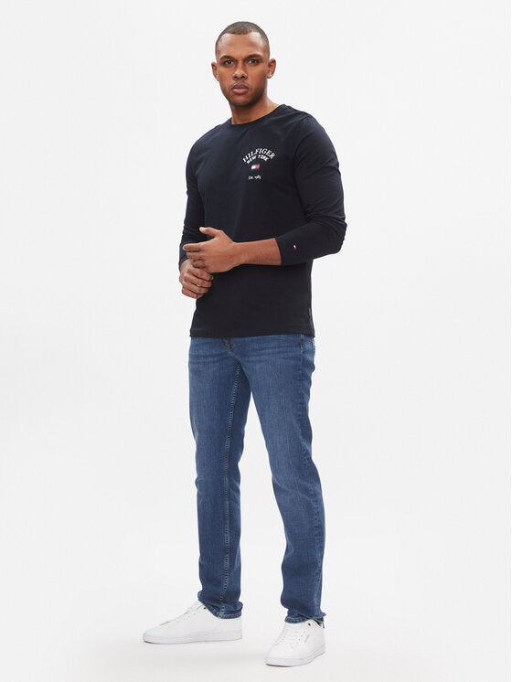 Tommy Hilfiger plava muška majica dugih rukava-[SKU]