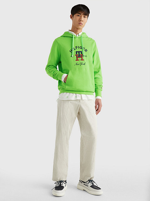 Tommy Hilfiger zelena muška dukserica s kapuljačom-[SKU]