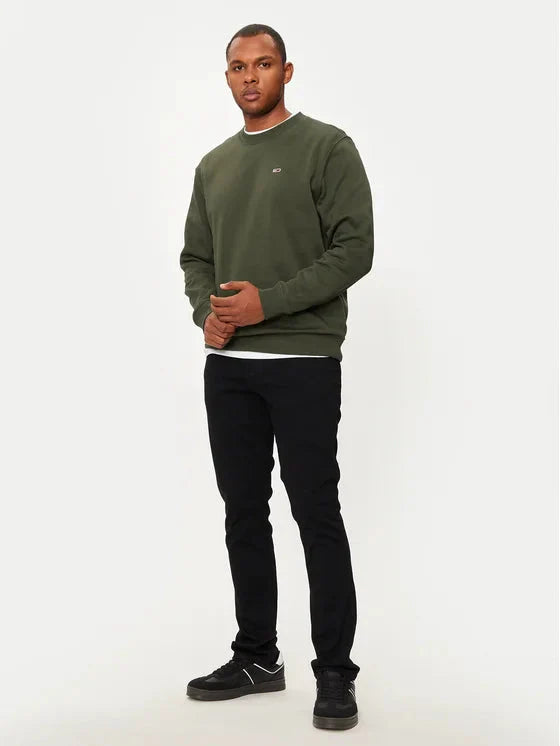 Tommy Hilfiger zelena muška majica s okruglim ovratnikom-[SKU]
