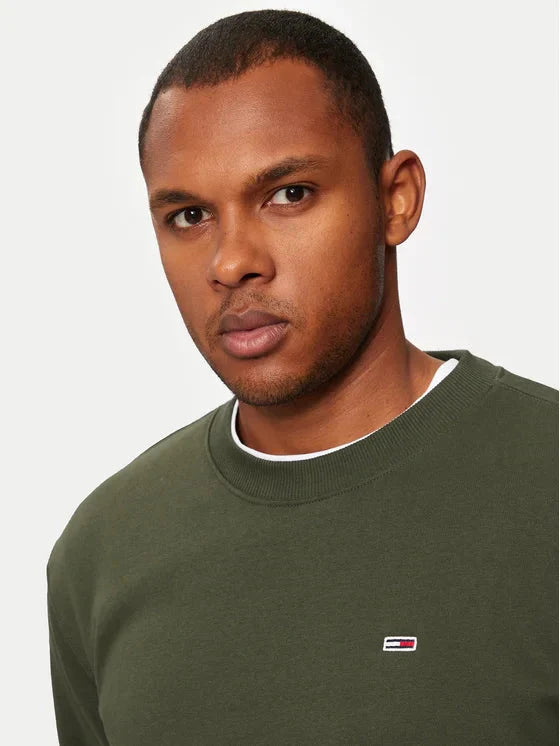 Tommy Hilfiger zelena muška majica s okruglim ovratnikom-[SKU]