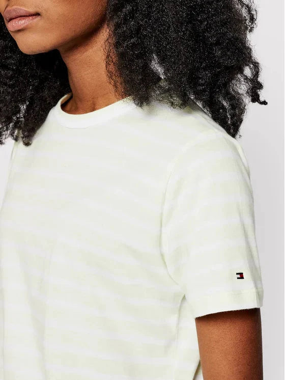 Tommy Hilfiger zelena ženska majica s prugama-[SKU]