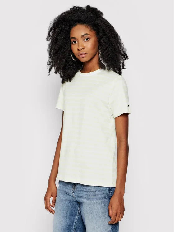 Tommy Hilfiger zelena ženska majica s prugama-[SKU]