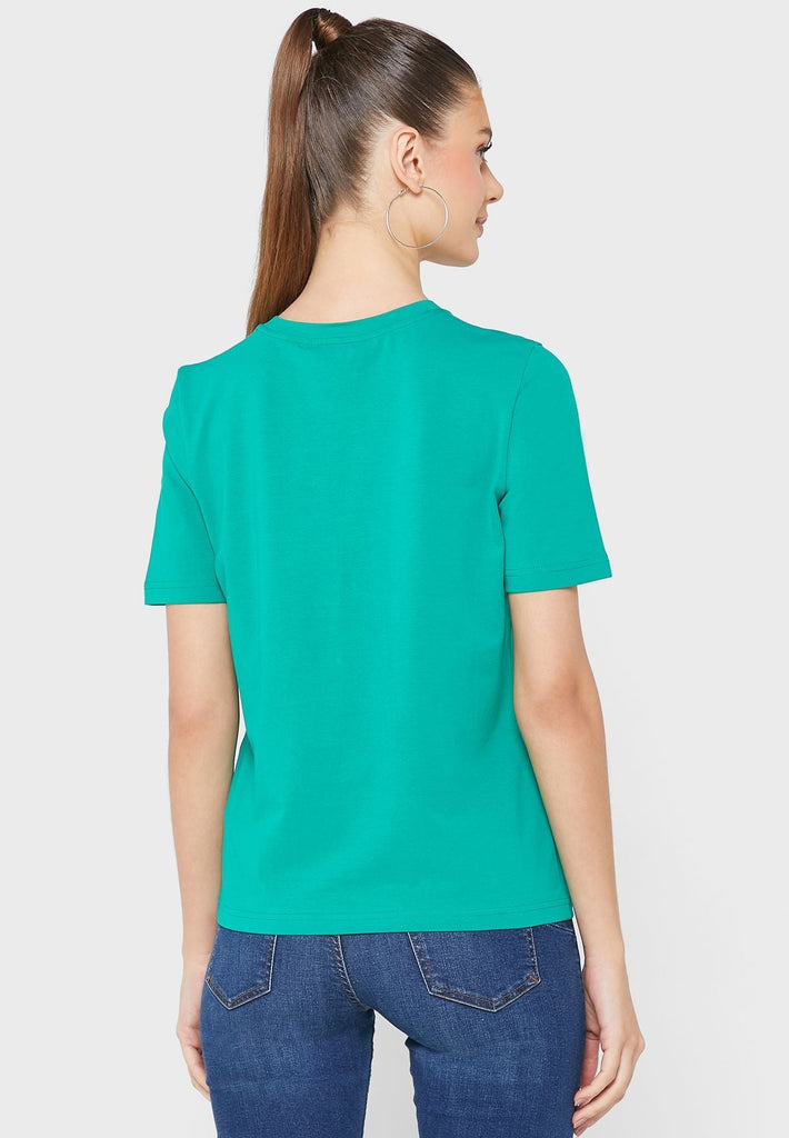 Tommy Hilfiger zelena ženska majica s okruglim izrezom-[SKU]
