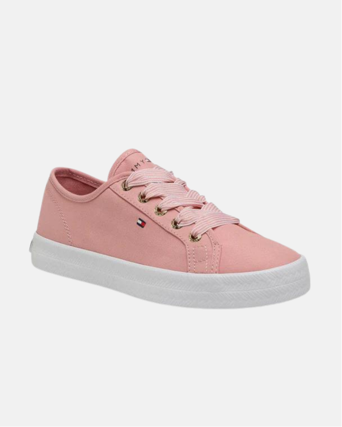 Tommy Hilfiger roze ženske patike sa satenskim vezicama-[SKU]