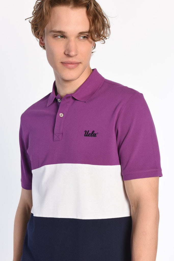 UCLA ljubičasta muška polo majica s prugom-[SKU]