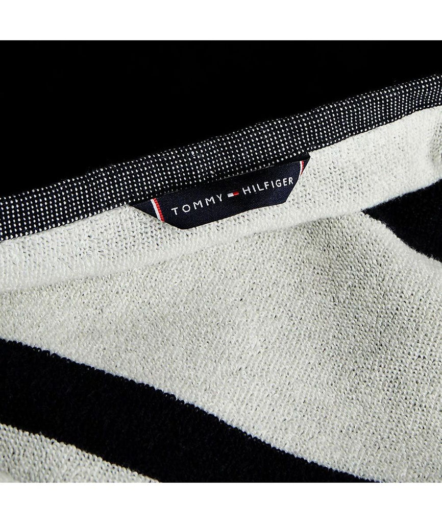 Tommy Hilfiger plavi peškir sa velikim prugama-[SKU]